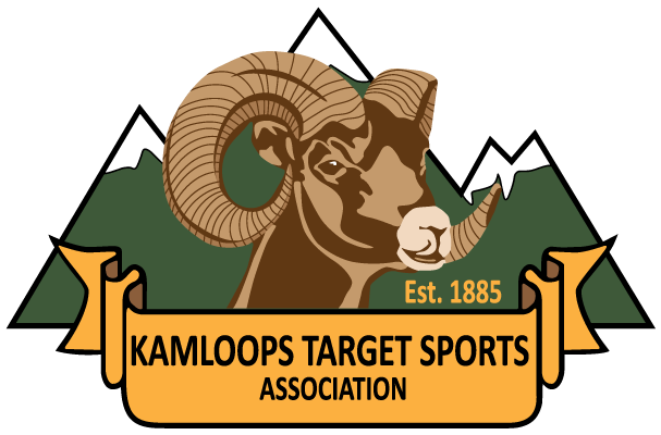 The Kamloops Target Sports Association logo featuring a long horned sheep and mountains behind it.